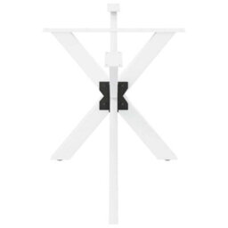 Berkfield Dining Table Leg Spider Shape White 150X78X(72-73) Cm Steel - thumbnail 4