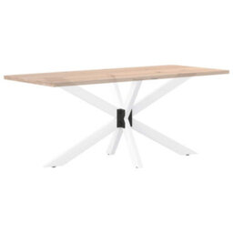 Berkfield Dining Table Leg Spider Shape White 150X78X(72-73) Cm Steel - thumbnail 6