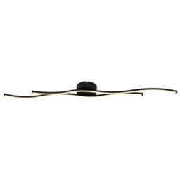 Luminosa Lighting Luminosa Boyd 110Cm Integrated Led Semi Flush Ceiling Light Matt Black 2X Led 3000K - thumbnail 3
