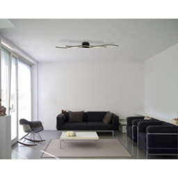 Luminosa Lighting Luminosa Boyd 110Cm Integrated Led Semi Flush Ceiling Light Matt Black 2X Led 3000K - thumbnail 5