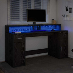 Walplus Desk With Drawer Black Oak 160 X 55 X 91 Cm Engineered Wood - thumbnail 5