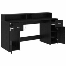 Walplus Desk With Drawer Black Oak 160 X 55 X 91 Cm Engineered Wood - thumbnail 6