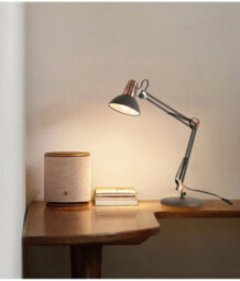 Amorly Silver Multi Joint Articulated Desk Lamp, Metal Base, Partially Adjustable Swing Arm,decorative Table Lamp For Home & Office - thumbnail 6