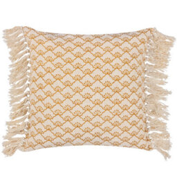 Yard Saku Blossom Fringed Feather Filled Cushion - thumbnail 1