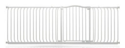 Bettacare Curved Top Dog Gate, 216Cm - 225Cm, Matt White, Pressure Fit Pet Gate For Dog And Puppy, Pet And Dog Barrier - thumbnail 1
