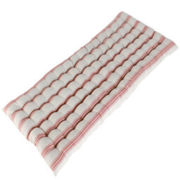 Dibor Vintage Red Striped Quilted Indoor Hallway Furniture Chair Pad Bench Seat Pad Cushion (L)100Cm X (W)40Cm - thumbnail 2
