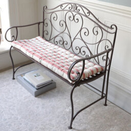 Dibor Vintage Red Striped Quilted Indoor Hallway Furniture Chair Pad Bench Seat Pad Cushion (L)100Cm X (W)40Cm - thumbnail 1