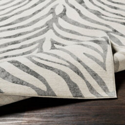 Livabliss City-Animal Print Grey Beige Black Boho Zebra Pattern Living Dining Bedroom Rug 160 X 220 Cm Easy Care, Non Shedding - thumbnail 4