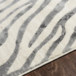 Livabliss City-Animal Print Grey Beige Black Boho Zebra Pattern Living Dining Bedroom Rug 160 X 220 Cm Easy Care, Non Shedding - thumbnail 3