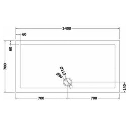Balterley 8mm Glass Walk In Wetroom Screen And Hinged Return Screen With Chrome Profile And Grey Shower Tray - 1400 X 700mm - thumbnail 5