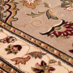Beige Traditional Bordered Floral Easy To Clean Rug For Dining Room Bed Room And Living Room-120Cm X 170Cm - thumbnail 3