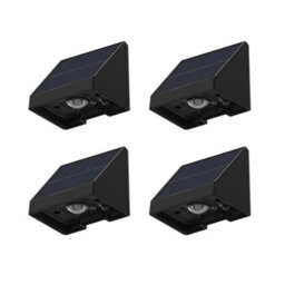 Flintry 4 Pack Solar Fence Lights, Outdoor Garden Post Downlights Rechargeable, 3000K Warm Glow, Auto Dusk On, For Wall, Deck And Railing - thumbnail 1