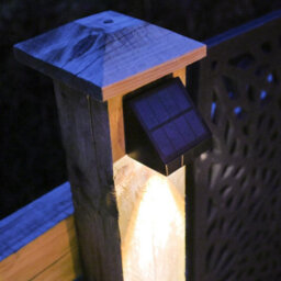 Flintry 4 Pack Solar Fence Lights, Outdoor Garden Post Downlights Rechargeable, 3000K Warm Glow, Auto Dusk On, For Wall, Deck And Railing - thumbnail 3