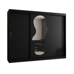 Arte Sophisticated Black Ultra Sliding Door Wardrobe 2500mm X 2000mm X 620mm - Bold Storage Solution - thumbnail 1