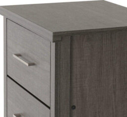 Seconique Lisbon 5 Drawer Narrow Chest In Black Wood Grain - thumbnail 7