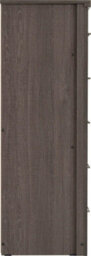 Seconique Lisbon 5 Drawer Narrow Chest In Black Wood Grain - thumbnail 4