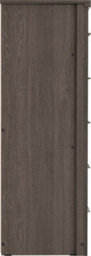Seconique Lisbon 5 Drawer Narrow Chest In Black Wood Grain - thumbnail 8