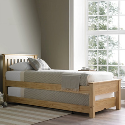 Atlantis Oak Finish Wooden Guest Bed Including Underbed - image 1