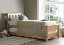Atlantis Oak Finish Wooden Guest Bed Including Underbed - thumbnail 2