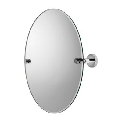 Croydex Flexi-Fix Metra Chrome Effect Round Wall-Mounted Bathroom & Wc Mirror (H)45Cm (W)45Cm - image 1