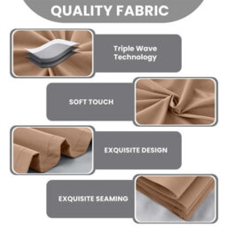 Imperial Rooms Blackout Curtain-Thermal Ready Made Eyelet Curtain (2 Panel) For Living Room Curtain Beige, (W)2.28Mx(L)1.83M - thumbnail 3