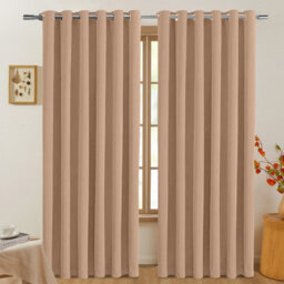 Imperial Rooms Blackout Curtain-Thermal Ready Made Eyelet Curtain (2 Panel) For Living Room Curtain Beige, (W)2.28Mx(L)1.83M - thumbnail 1