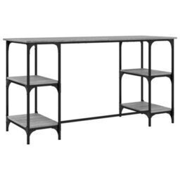 Berkfield Desk Grey Sonoma 140X50X75 Cm Metal And Engineered Wood - thumbnail 7