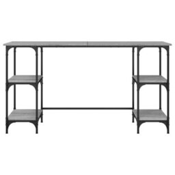Berkfield Desk Grey Sonoma 140X50X75 Cm Metal And Engineered Wood - thumbnail 5