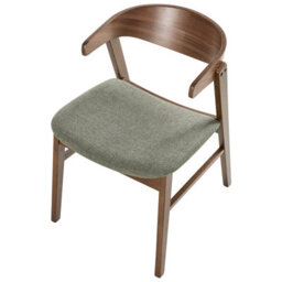 Beliani Set Of 2 Dining Chairs Lilly Fabric Dark Green/ Brown - thumbnail 7