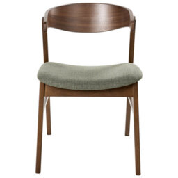 Beliani Set Of 2 Dining Chairs Lilly Fabric Dark Green/ Brown - thumbnail 5