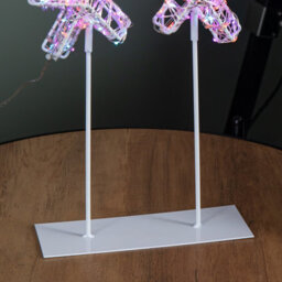 Samuel Alexander 45Cm Light Up White Christmas Snowflake On Metal Stand With Twinkling Rainbow Leds - thumbnail 8