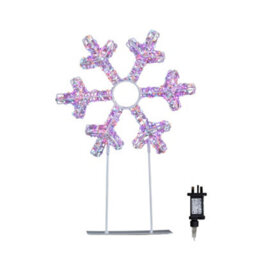 Samuel Alexander 45Cm Light Up White Christmas Snowflake On Metal Stand With Twinkling Rainbow Leds - thumbnail 9