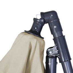 Sundaze 3M Cream Garden Cantilever Banana Parasol Umbrella Crank Hanging Patio With Base Weights & Cover - thumbnail 4