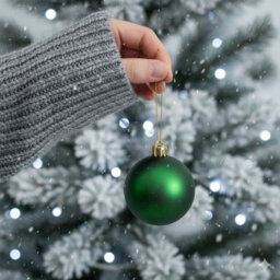 Decoris 30 Pine Green Christmas Tree Baubles Shatterproof Hanging Decoration 4Cm 5Cm 6Cm - thumbnail 6