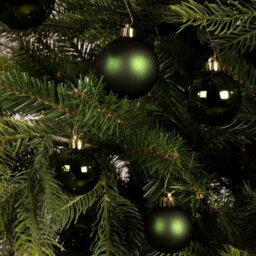 Decoris 30 Pine Green Christmas Tree Baubles Shatterproof Hanging Decoration 4Cm 5Cm 6Cm - thumbnail 4