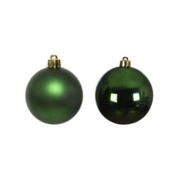 Decoris 30 Pine Green Christmas Tree Baubles Shatterproof Hanging Decoration 4Cm 5Cm 6Cm - thumbnail 3