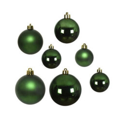 Decoris 30 Pine Green Christmas Tree Baubles Shatterproof Hanging Decoration 4Cm 5Cm 6Cm - thumbnail 9