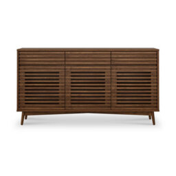 Kari Dark Oak 3 Drawer 3 Door Sideboard Cabinet - By Roseland Furniture - thumbnail 3