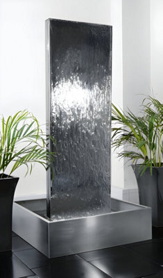 Primrose Double-Sided Vertical Large Metal Stainless Steel Water Wall Indoor Outdoor H180Cm - image 1