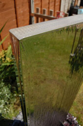 Primrose Double-Sided Vertical Large Metal Stainless Steel Water Wall Indoor Outdoor H180Cm - thumbnail 5