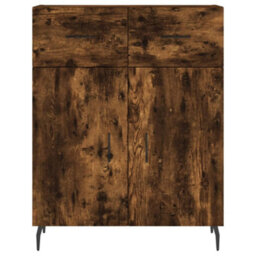 Berkfield Elegant Highboard Smoked Oak 69.5X34X180 Cm Engineered Wood - thumbnail 8