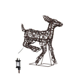 Samuel Alexander 68Cm Light Up Brown Christmas Running Doe With 120 White & Warm White Leds - thumbnail 8