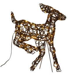Samuel Alexander 68Cm Light Up Brown Christmas Running Doe With 120 White & Warm White Leds - thumbnail 9