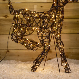 Samuel Alexander 68Cm Light Up Brown Christmas Running Doe With 120 White & Warm White Leds - thumbnail 6