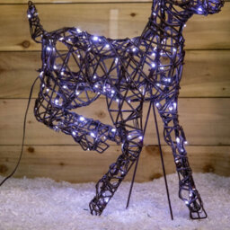 Samuel Alexander 68Cm Light Up Brown Christmas Running Doe With 120 White & Warm White Leds - thumbnail 7