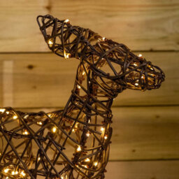 Samuel Alexander 68Cm Light Up Brown Christmas Running Doe With 120 White & Warm White Leds - thumbnail 4