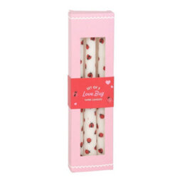 Something Different Love Bug Ladybird Taper Candle (Pack Of 3) White/red (One Size) - thumbnail 4