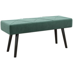 Wyld Haus Mazuka Green End-Of-Bed Bench With X-Frame Black Metal Legs, Geometric Pattern, L100 X D36 X H45Cm - thumbnail 2