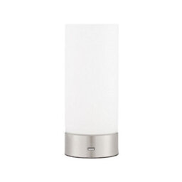 Luminosa Lighting Luminosa Dara 1 Light Table Lamp Brushed Nickel, Matt Opal Duplex Glass, E14 - thumbnail 4
