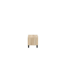 Wyld Haus Skerries Chevron 1-Drawer Bedside Cabinet Sonoma Oak With Bottom Shelf - thumbnail 5